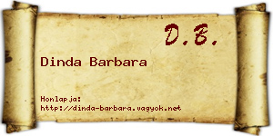 Dinda Barbara névjegykártya